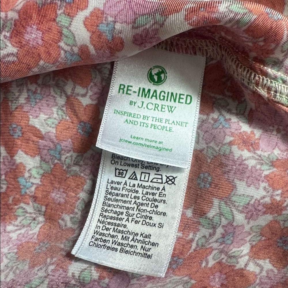 J. Crew Pink and Orange Patterned Blouse - Picture 4 of 5
